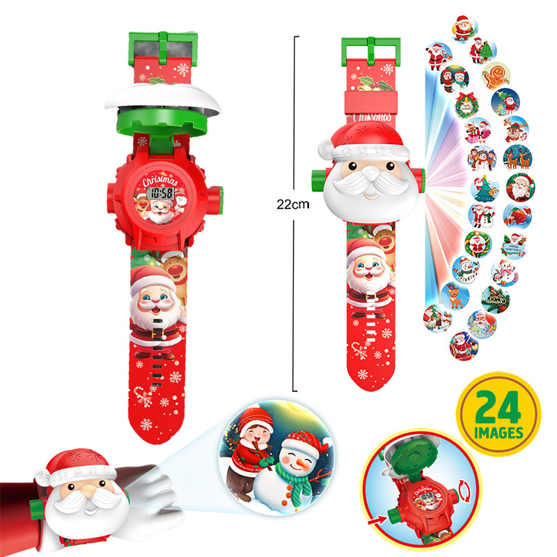 Kids Educational Watch - Christmas Projection Watch Children Montessori Education