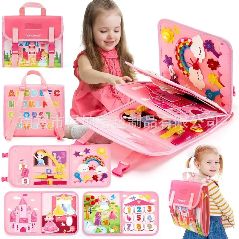 Kids Early Education Books - Princess Montessori Felt Busy Board Toddler