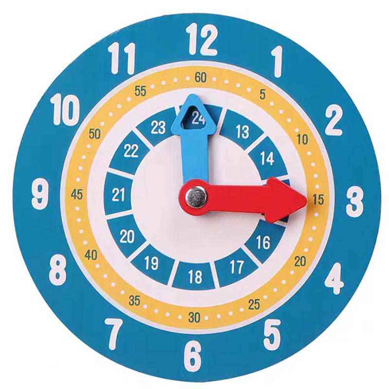 Montessori Learning Clock Wood - Kids Educational Watch ulasan dan harga