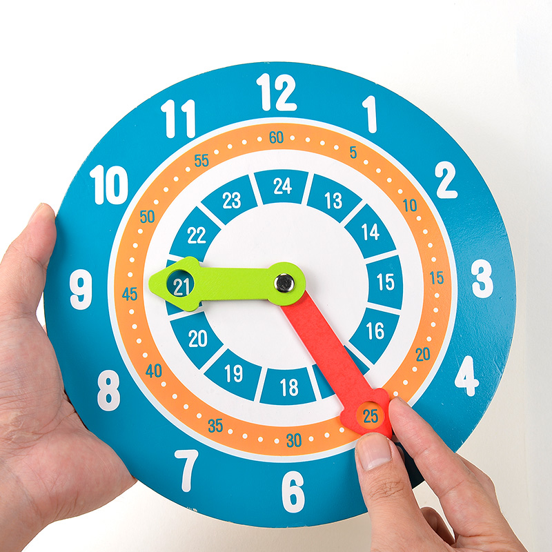 Montessori Learning Clock Wood - Kids Educational Watch ulasan dan harga
