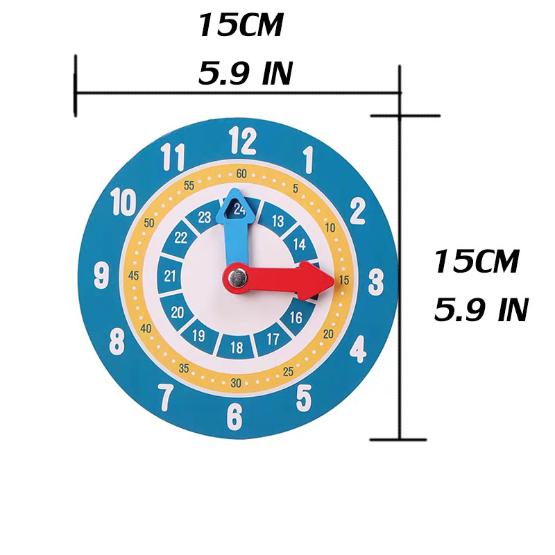 Montessori Learning Clock Wood - Kids Educational Watch ulasan dan harga