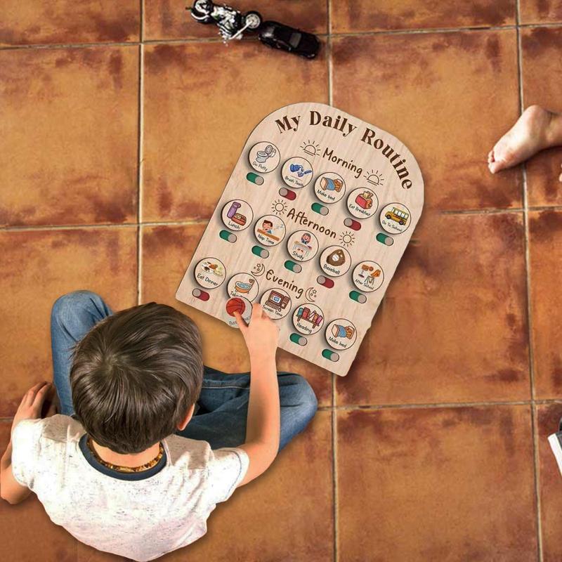 Toddler Routine Chart Wooden V - Kids Education Planner ulasan dan harga