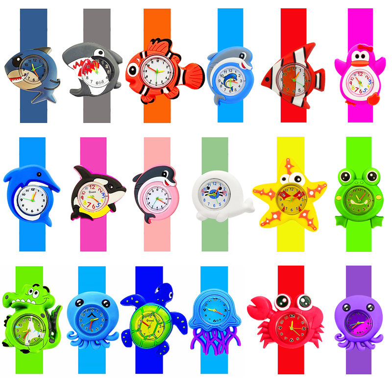Cartoon Dolphins Sharks Childr - Kids Educational Watch ulasan dan harga