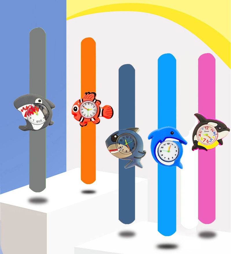 Cartoon Dolphins Sharks Childr - Kids Educational Watch ulasan dan harga