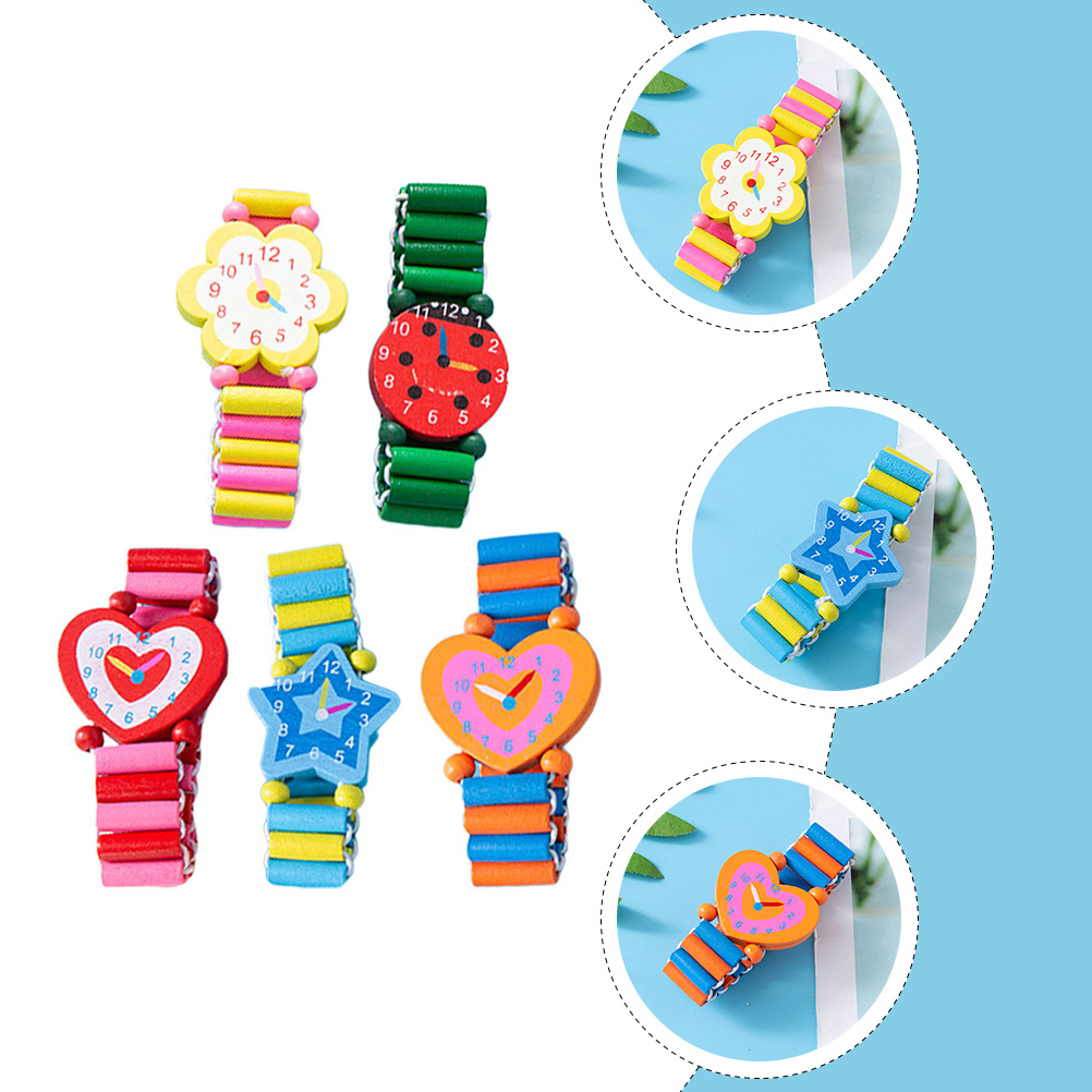 5pcs Children Colorful Bracele - Kids Educational Watch ulasan dan harga