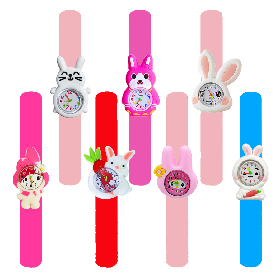 Printed Strap Cartoon Rabbit C - Kids Educational Watch ulasan dan harga