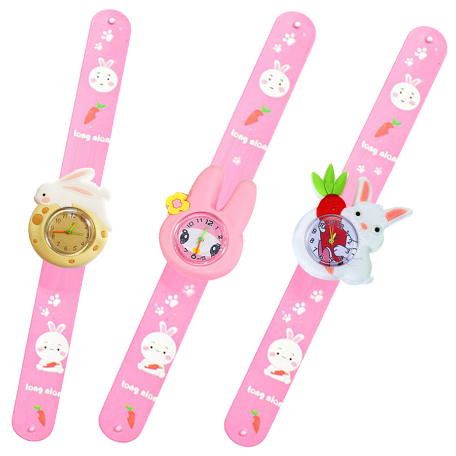 Printed Strap Cartoon Rabbit C - Kids Educational Watch ulasan dan harga