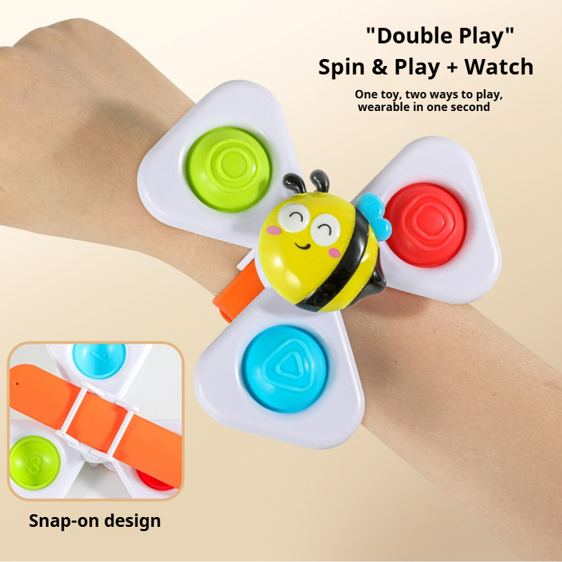 3pcs/Set Suction Cup Spinning  - Kids Educational Watch ulasan dan harga