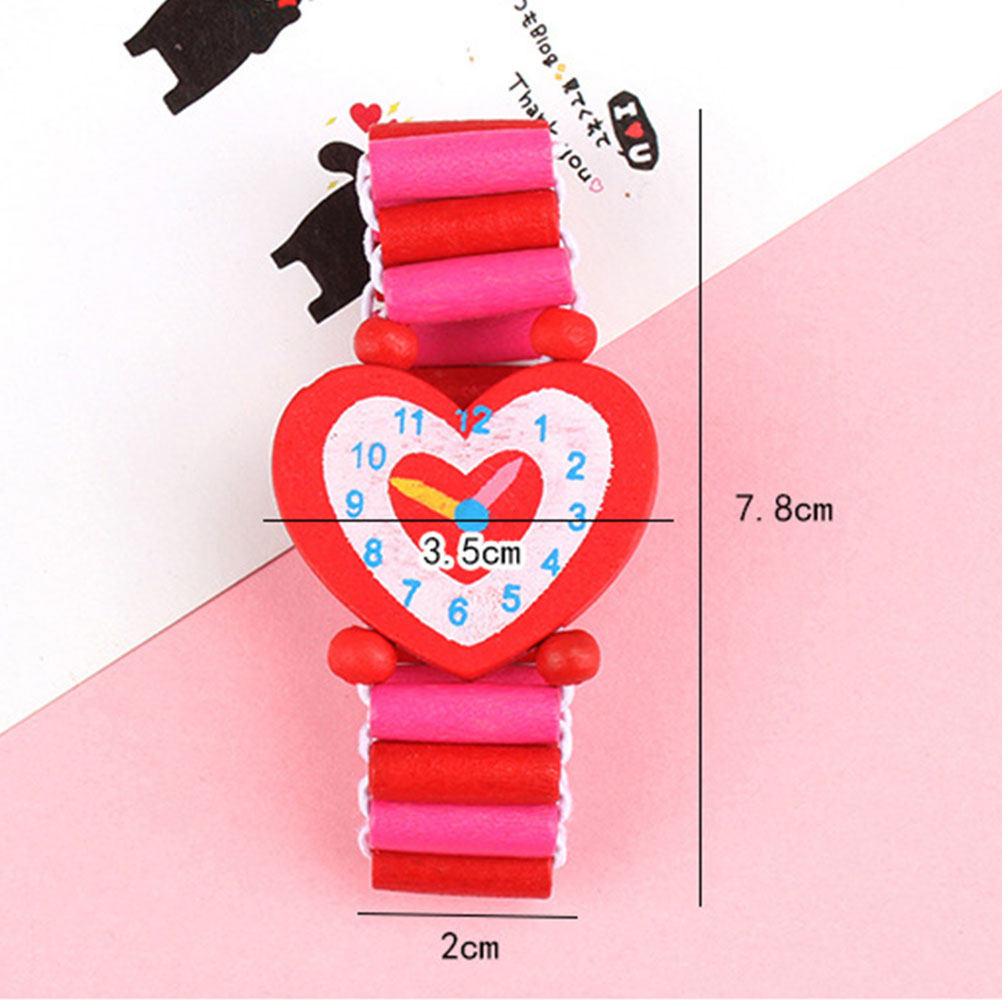 5Pcs Kids Cartoon Wooden Watch - Kids Educational Watch ulasan dan harga