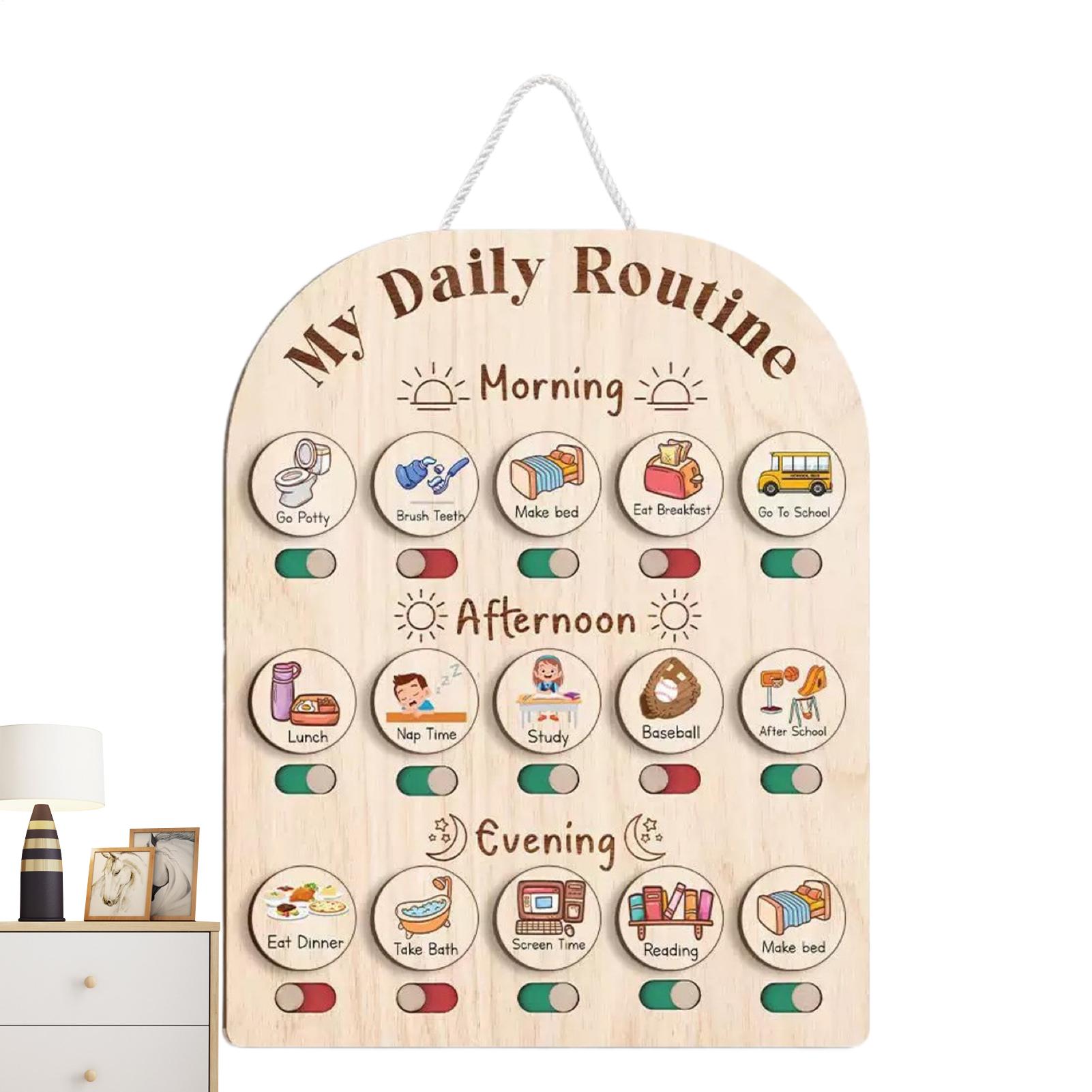 Visual Schedule For Kids Morni - Kids Education Planner ulasan dan harga